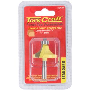 TORK CRAFT  CKP1205 Corner Round Router Bit 1/2 Inch with 1/4 Inch Shank