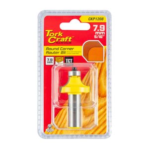 TORK CRAFT  CKP1208 Corner Round Router Bit 3/8 Inch Radius with 1/2 Inch Shank