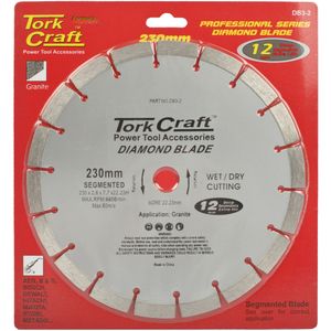 Diamond Blade Segmented 230mm For Granite 12mm Deep Segments