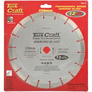 Diamond Blade Segmented 230mm For Concrete 12mm Deep Segments