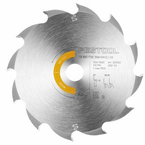 FESTOOL Hw 160x1,8x20 Pw12 Wood Rip Cut Circular Saw Blade 160mm 12t