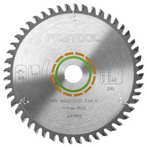 FESTOOL HW 160x2,2x20 W48 WOOD FINE CUT 160mm 48-Tooth Saw Blade