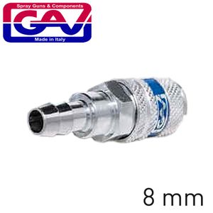 Hardened Steel Quick Coupler 8mm Hose Tail