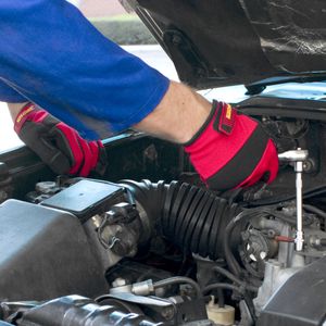 Work Glove Medium-all Purpose Red With Touch Finger