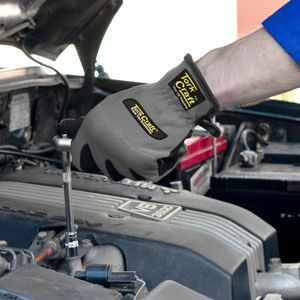 Mechanics Glove Medium Synthetic Leather Palm Spandex Back