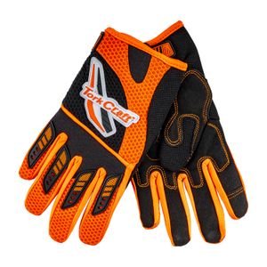 Limited Edit. Medium Racing Glove Orange Syn. Leather