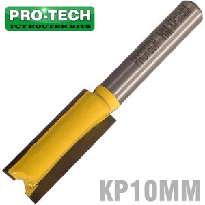 Straight Bit 10mm X 25mm Cut 2 Flute Metric 1/4' Shank