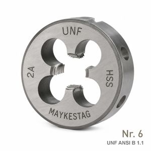 MAYKESTAG HSS UNF Round Die No. 6-40 ANSI B 1.1
