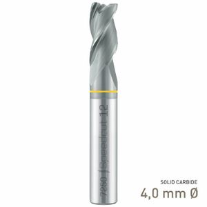 MAYKESTAG VHM Solid Carbide End Mill Speedcut Aluminium 4mm Long Series Neck Relief 3 Flute Unequal Helix