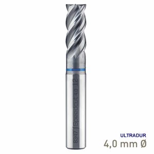 MAYKESTAG VHM Speedcut 4.0-Inox HPC End Mill 4mm Long Series 4 Flute Ultradur