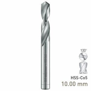 MAYKESTAG HSS-Co5 Stub Drill 10mm Extra Short Series DIN 1897 PZ