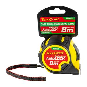 Measuring Tape Autolock 8m X 25mm Rubber Casing Matt Finish