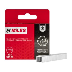Galv Staples 22g Jt21 10mm X 1000pcs MILES No3