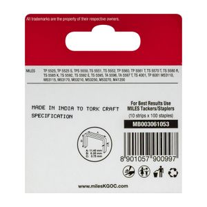 Galv Staples 22g Jt21 6mm X 1000pcs MILES No3