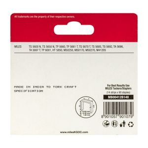 Galv Staples 18g T50 12mm X 1250pcs MILES No4