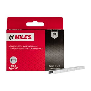 Galv Staples 18g T50 6mm X 1250pcs MILES No4