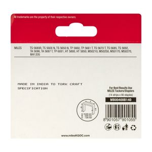 Galv Staples 18g T50 8mm X 1250pcs MILES No4