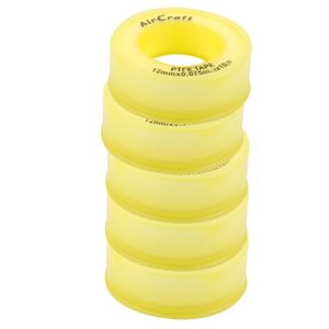 Ptfe Tape 12mmx0.075mmx10m X 5 Rolls Pack