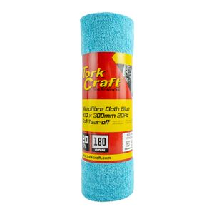 Microfibre Cloth Grey 300mm X 300mm 20pc Roll Tear-off 180gsm