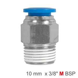 Pu Hose Fitting Straight Stud 10mm-3/8 M
