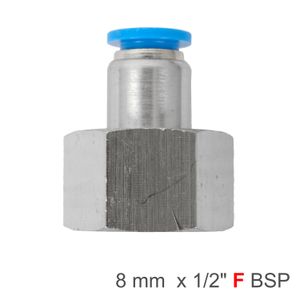 Pu Hose Fitting Straight Stud 8mm-1/2 F