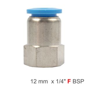 Pu Hose Fitting Straight Stud 12mm-1/4 F