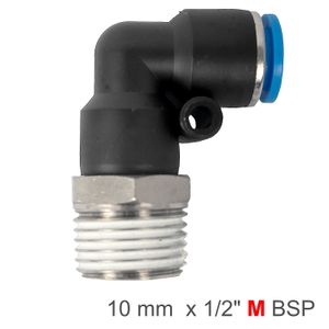Pu Hose Fitting Elbow 10mm-1/2 M