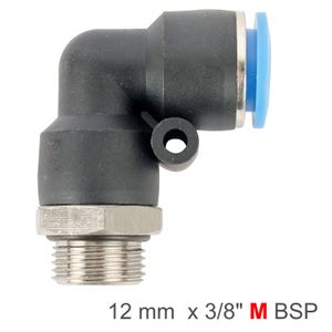 Elbow W/o-ring 12mm-3/8 M Pu Hose Fitting