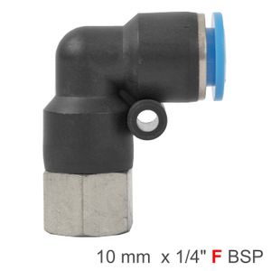 Pu Hose Fitting Elbow 10mm-1/4 F