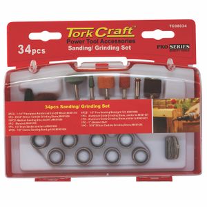 TORK CRAFT Sanding and Grinding Set 34 Piece Mini