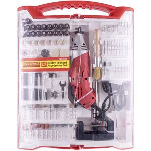 TORK CRAFT Mini Rotary Tool 170W and Accessory Set 245 Piece with Stand and Flex Shaft