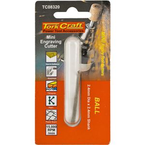 TORK CRAFT Mini Engraving Cutter 2.4mm Ball 2.4mm Shank