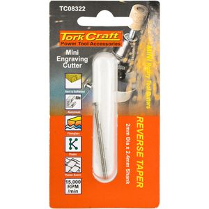 TORK CRAFT Mini Engraving Cutter 1.6mm Reverse Taper 2.4mm Shank
