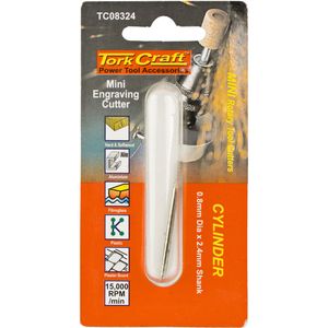 TORK CRAFT Mini Diamond Engraving Cutter 0.8mm Cylinder 2.4mm Shank