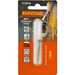 TORK CRAFT Mini Diamond Point 6.7mm Disc 2.4mm Shank