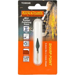 TORK CRAFT Mini Rubber Polishing Point 6.4mm Sharp Point 2.4mm Shank
