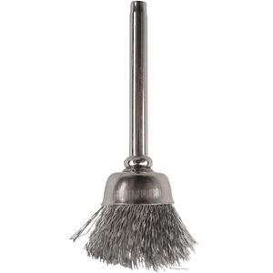 TORK CRAFT Mini Carbon Steel Brush Cup 12.7mm with 3.2mm Shank