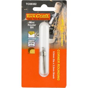 TORK CRAFT Mini Router Bit 9.5mm Corner Rounding 3.2mm Shank