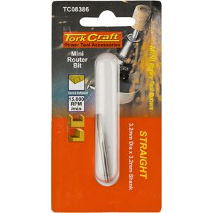 TORK CRAFT Mini Router Bit 3.2mm Straight 3.2mm Shank