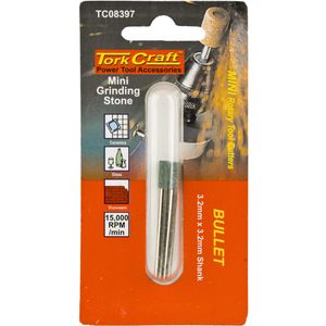 TORK CRAFT Mini Grinding Stone 3.2mm Bullet 3.2mm Shank