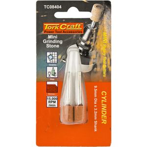 TORK CRAFT Mini Grinding Stone 9.5mm Cylinder 3.2mm Shank 2 Piece
