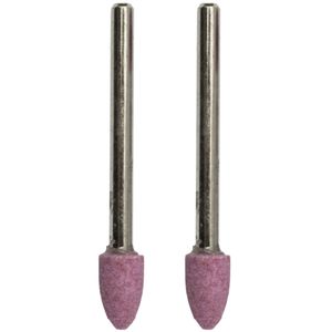 TORK CRAFT Mini Grinding Stone 6.4mm Cylindrical Cone 3.2mm Shank 2 Piece