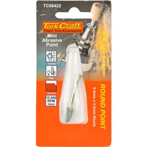 TORK CRAFT Mini Abrasive Point 12.7mm Round Point 3.2mm Shank