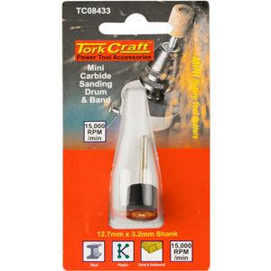 TORK CRAFT Mini Carbide Sanding Drum and Band 12.7mm x 3.2mm Shank