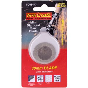 TORK CRAFT Mini Diamond Saw Blade 30mm x 2mm Arbor 2 Piece
