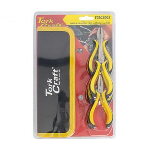 TORK CRAFT  TC603005 5pc Mini Plier Set With Carry Bag Micro
