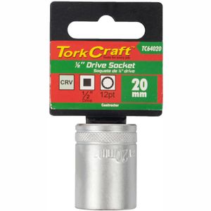Socket 20mm X 27.8mm 1/2' Drive Crv 12 Point