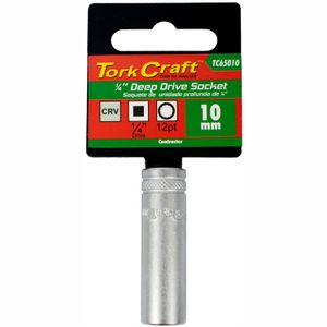 Socket 10mm 1/4' Dr Deep Socket Crv 12 Point