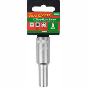 Socket 8mm 1/2' Dr Deep Socket Crv 12 Point