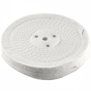 White Buff/mop 150mm X 2 Section 20mm Thick